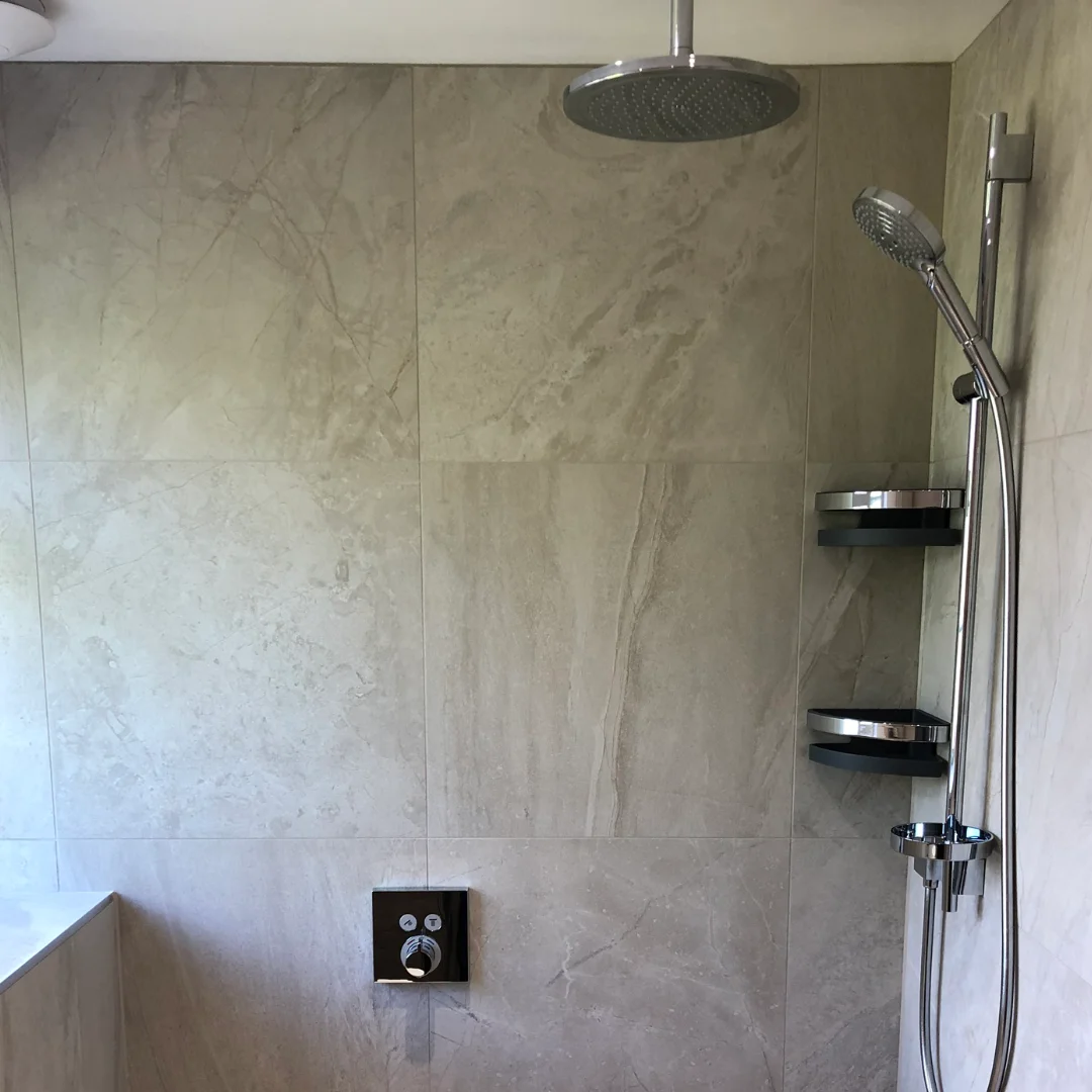 Chrome Rainfall Shower with fittings