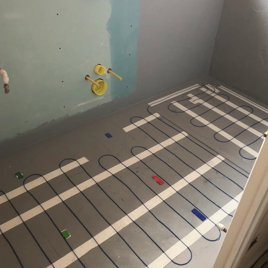 During bathroom renovation